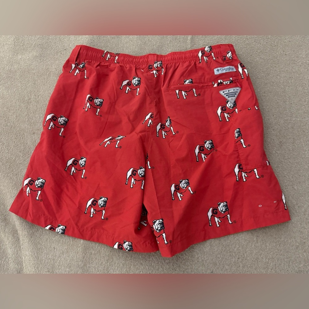 Columbia Georgia Bulldogs Mens Medium PFG Shorts Hybrid Backcast II Red NCAA - Picture 5 of 13